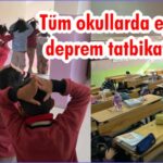 Tüm okullarda eş zamanlı deprem tatbikatı yapıldı