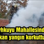 Şeyhkuyu Mahallesinde çıkan yangın korkuttu